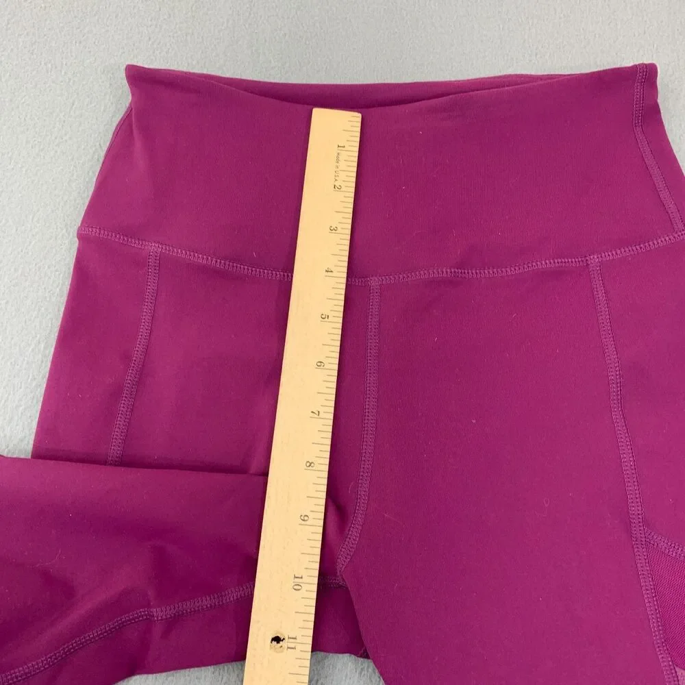 BuffBunny Gym Leggins Womens Size Small Side Mesh Panel Pink Yoga High Waist